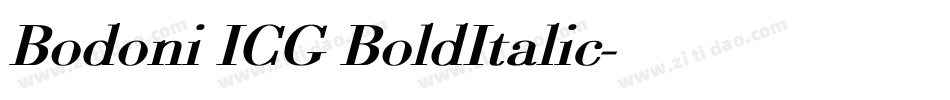Bodoni ICG BoldItalic字体转换 Bodoni ICG BoldItalic字体转换